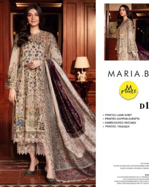 Maria B Hooram Lawn & Chiffon 3PC
