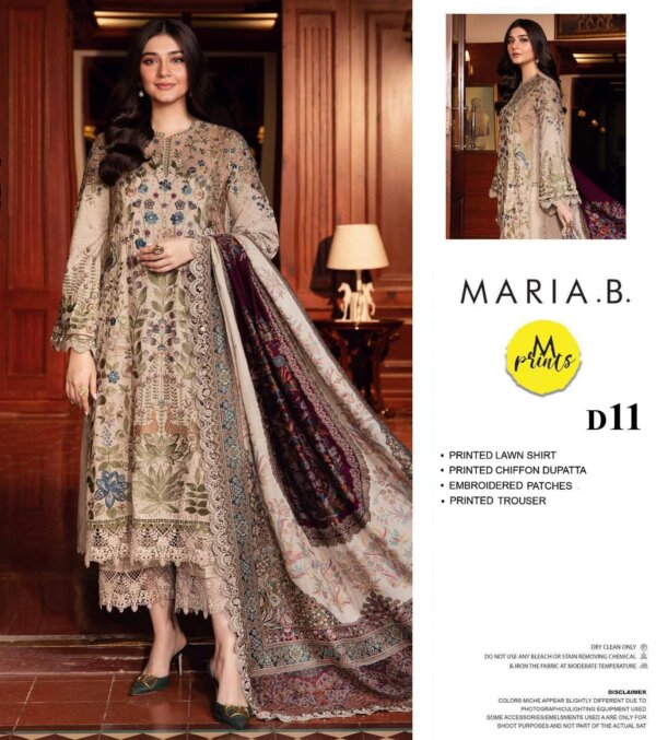 Maria B Hooram Lawn & Chiffon 3PC