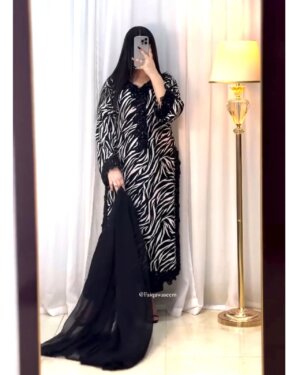 Front view of Faraasha Lawn 3PC suit with embroidered neckline and daman patches from Summer Collection 2025