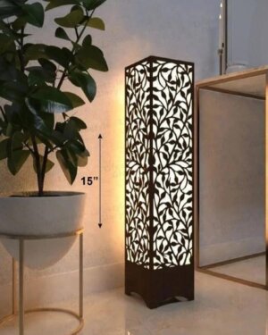 Large Size Wooden Side Table Lamp