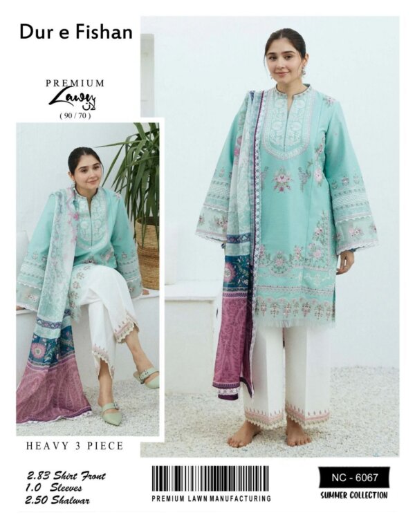Zara Shahjahan 6067 embroidered lawn front