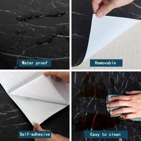 DIY Design Wall Marble Sheet - 1 Pc Self-Adhesive Decorative Decor
