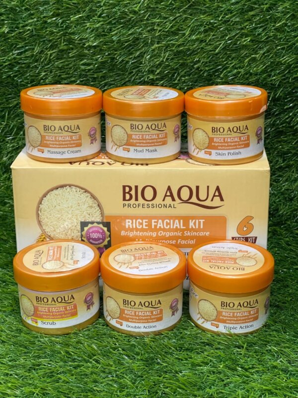Bioaqua Rice Facial Kit – 6-Step Brightening & Deep Cleansing Skin Treatment