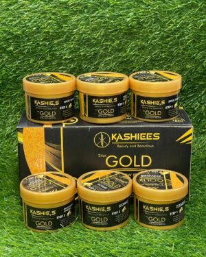 Kashiees Gold Facial Kit – 6 Step Brightening & Glowing Skin Treatment | For All Skin Types