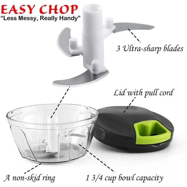 Affordable Manual Food Chopper - 1 Pc Easy to Use & BPA-Free - Image 6