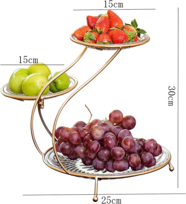 Stylish Golden Metal Fruit Basket - 1 Pc for Your Kitchen