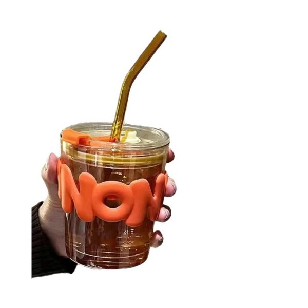 New Creative Ins Style Alphabet Cup Double Drink Gift Glass Accompanying Gift Cup Making Logo Portable Water Cup - Image 4