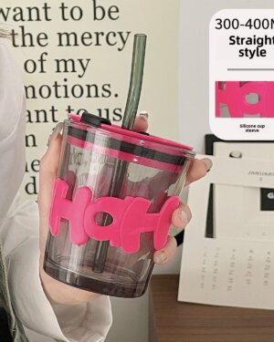 New Creative Ins Style Alphabet Cup Double Drink Gift Glass Accompanying Gift Cup Making Logo Portable Water Cup