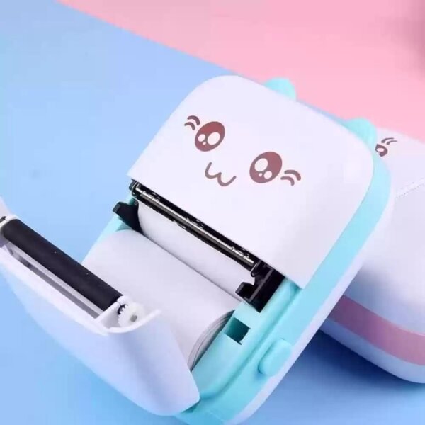 Charming Pink & White Mini Printer - Image 2